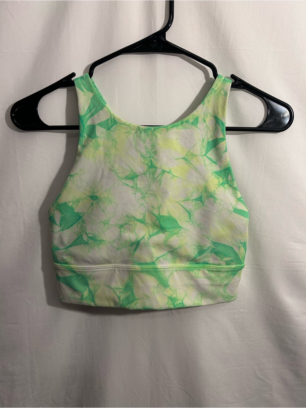 lululemon athletica Green and Yellow Tie-Dye High-Neck Tank Top